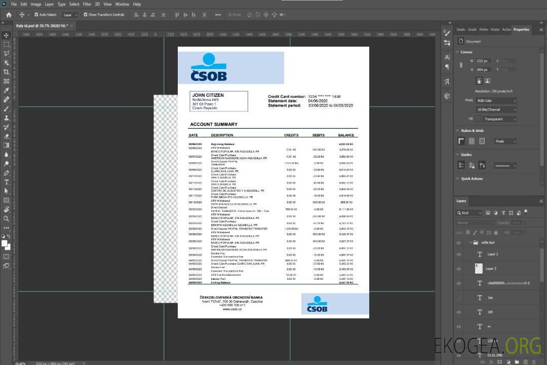 République tchèque Československá Obchodní Banka template République tchèque Československá Obchodní Banka template